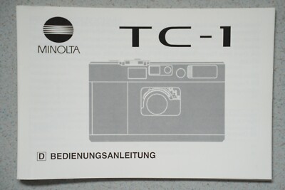 Minolta TC-1 Bedienungsanleitung 5/1996 - Deutsch, 48 Seiten, Zustand wie NEU!!!