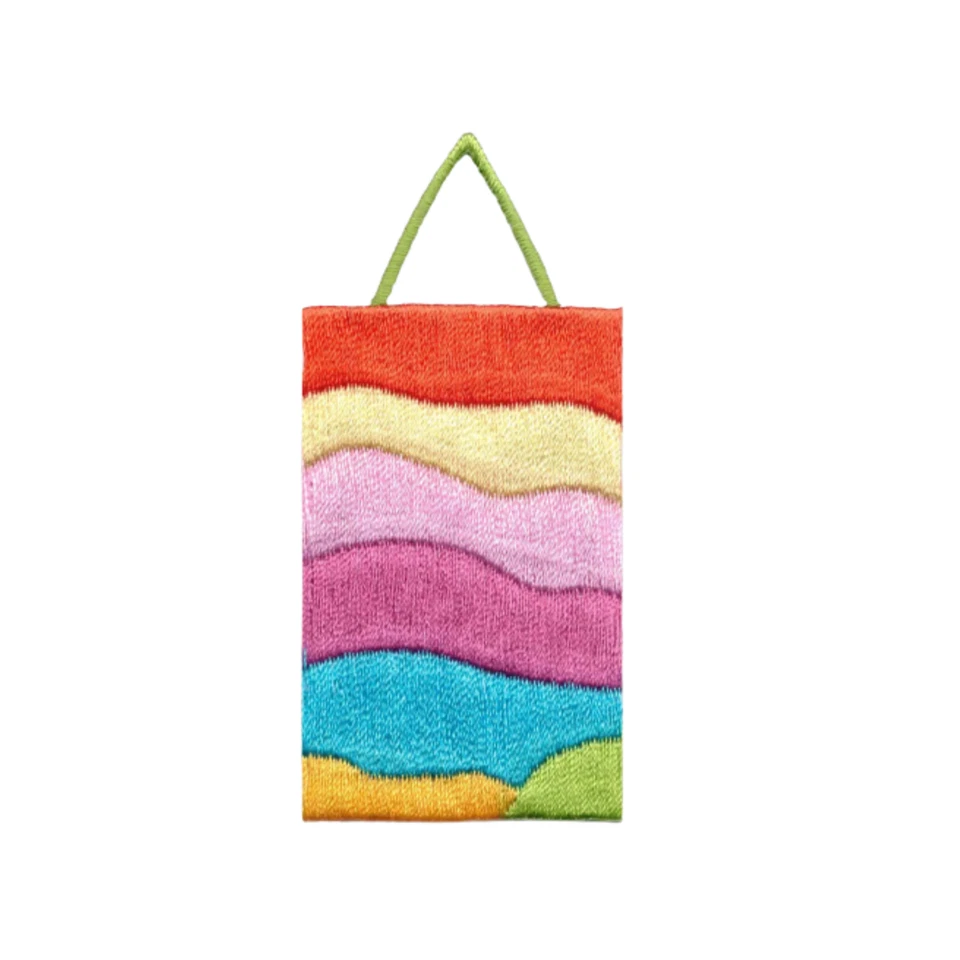 Bolso de compras alto retro años 60 (paquete de 3) plancha con parche Foto 2 de 4