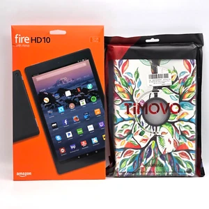 Amazon Feu HD 10 tablette 32GB 10.1" Afficher avec Alexa & TiMOVO Ensemble de cas 7th