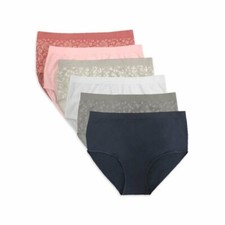 SECRET TREASURES WOMEN'S SEAMLESS BRIEF PANTIES 6 PACK, PINK CHOOSE SIZE 