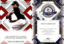 TRISTAN BRISTOW Rookie 2023 Leaf Perfect Game National Showcase #278 RED
