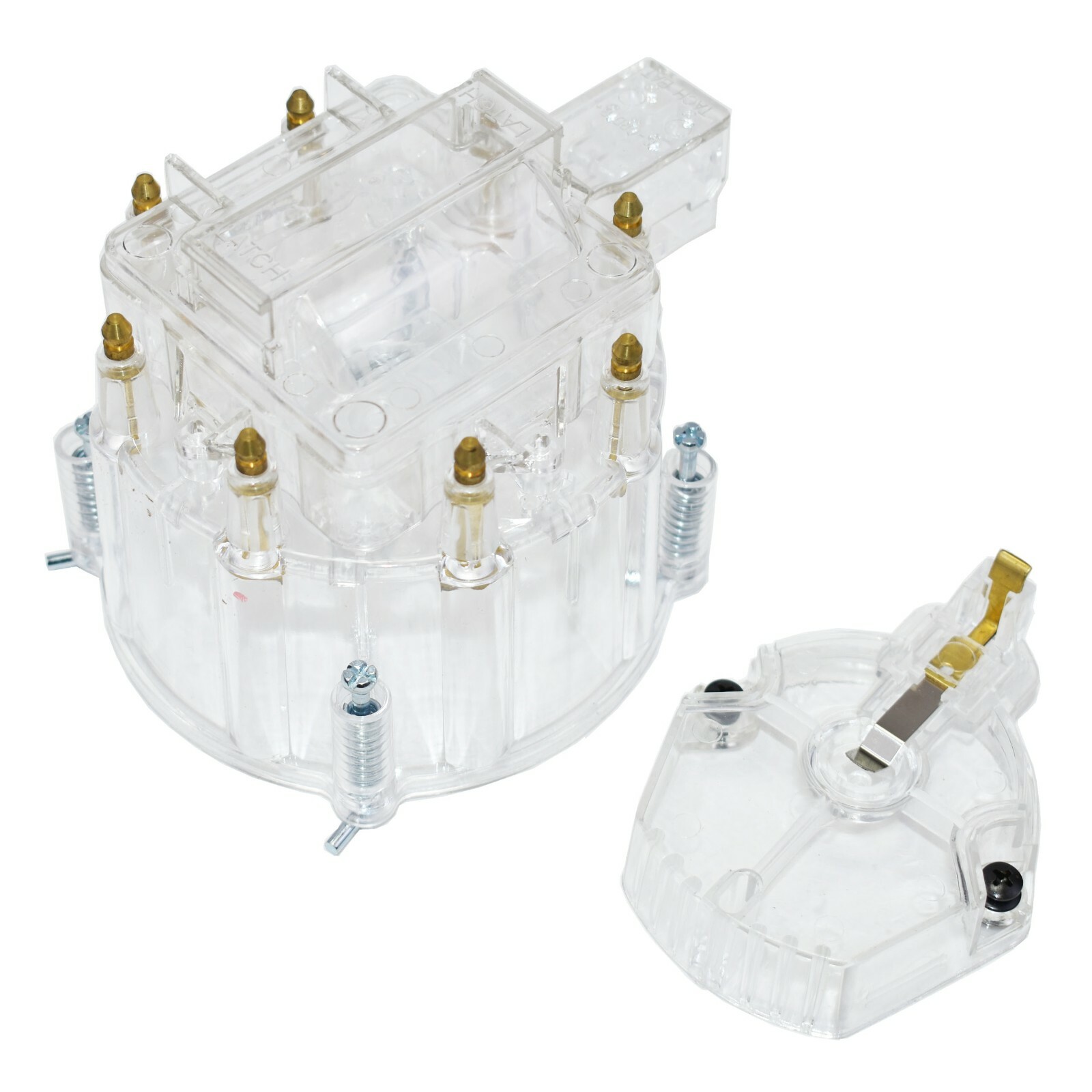 Distributor Cap w/ Rotor & Coil Cover Kit for SBC BBC Chevy 65K Coil 8 CYL Clear eBay