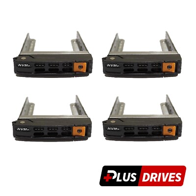 Lot of 4 Supermicro Gen 3 2.5 SFF Hard Drive Bracket Caddy Tray with Key Lock