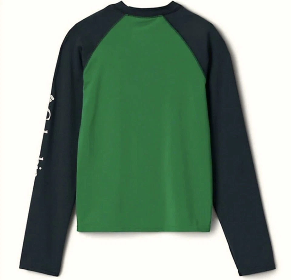 Camisa COLUMBIA Omni Shade Steamboat Rock L/S verde Sunguard meninos jovens P M G - Imagem 2 de 4
