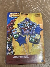 Justice League Happy Birthday Party Favor 5CT Foil Balloon Bouquet