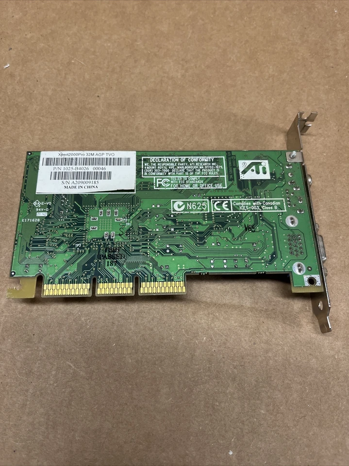 ATi R128P2 Xpert 2000 PRO 32MB AGP VGA Card TV Out- Tested US seller - Image 3 of 3