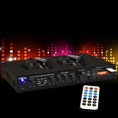 HiFi 270 W Verstärker Event Anlage 2x Mikrofon Bluetooth Fernbedienung USB MP3 - Bild 1 von 4
