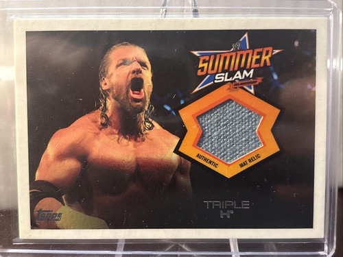 Triple H card from 2013 Topps WWE SummerSlam Mat Relics