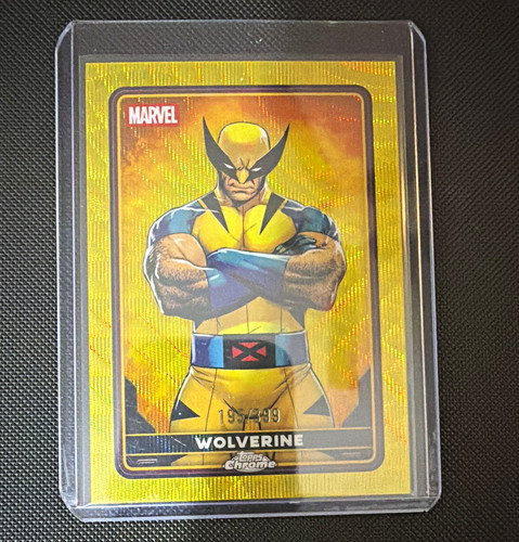 2025 Topps Chrome Marvel Deadpool Wolverine #5 Wolverine Gold Parallel /399