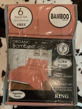 Peach ORGANIC BAMBOO ULTRA PLUSH 2500 SERIES/BAMBOO 6 PIECE SHEET SET DEEP POCK