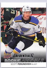2021-22 Upper Deck Credentials #RA-14 Scott Perunovich Rookie Arrivals