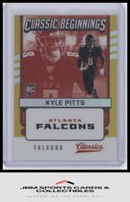 2021 Classics #CB-KP Kyle Pitts Classic Beginnings Gold RC #/75