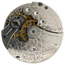 Antique 0s 1896 Waltham 1896 Roman Dial Hunter Pocket Watch Movement No. 61 USA