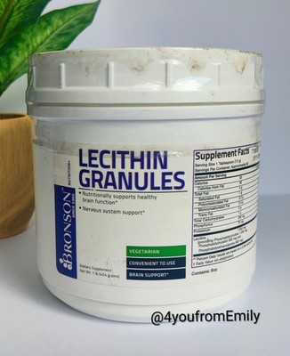 Bronson Lecithin Granules (Powder) 7500 MG BRAIN SUPPORT 1 Lb - Exp 11/26 Read