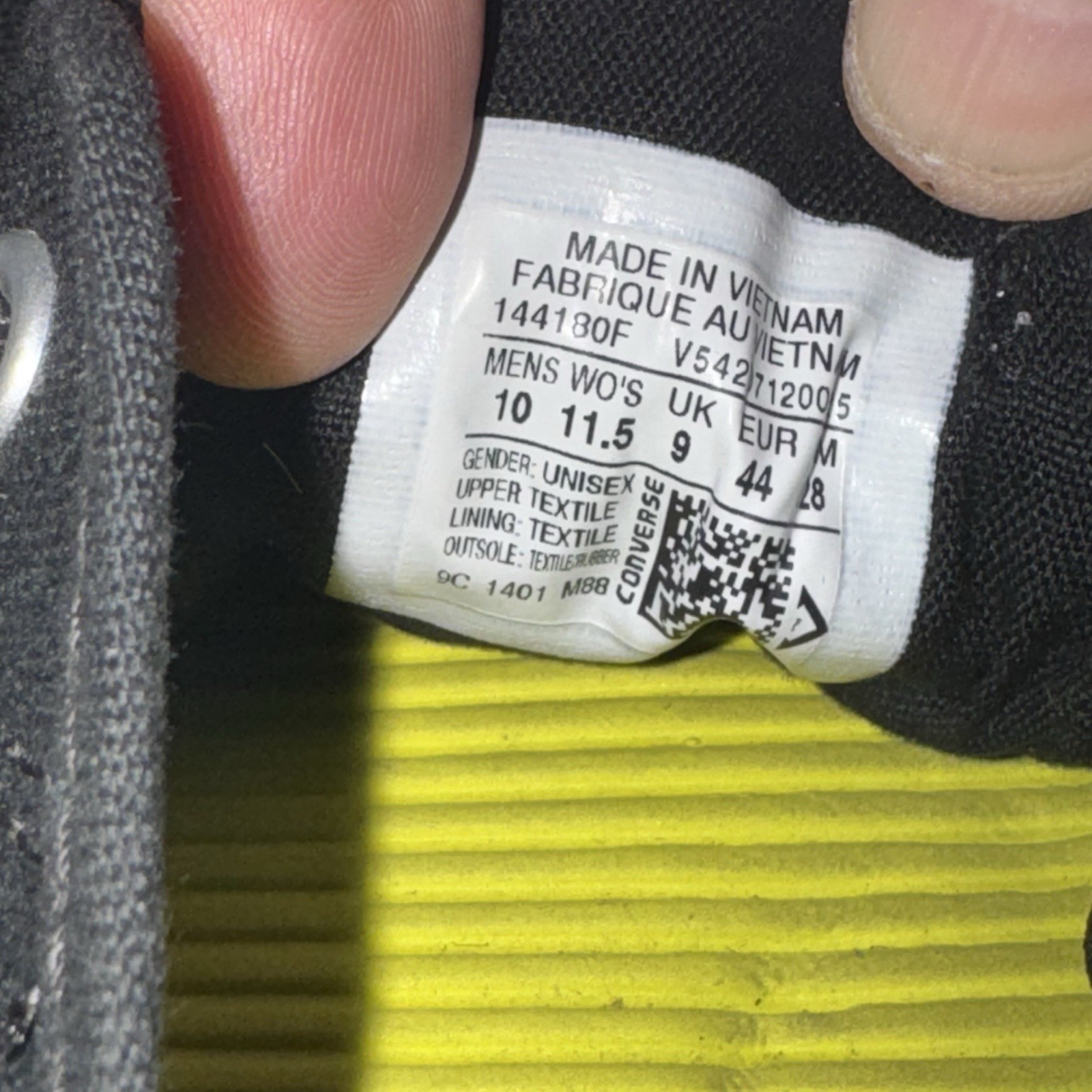 Converse Riff Ox Shoes Womens Sz 11.5 black Canvas Lace Up Sneakers thumbnail 7