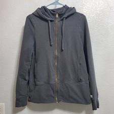 Pact Hoodie Women M Gray Full Zip Organic Cotton Sweatshirt Sustainable