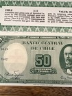 CHILE 50 PESOS Bill - South Anerican Chile Banknote 5 Centesimos De Escudo