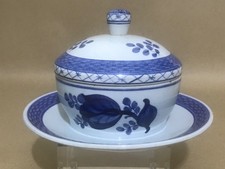 Royal Copenhagen Aluminia Tranquebar Butter / Sugar bowl 11 / 1263 - repaired