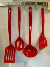 Vintage Copco Melamine Heat Resistant dishwasher safe Red  Cooking Utensil set