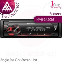 Pioneer MVH-S420BT Single DIN Autoradio Headunit Bluetooth USB AUX