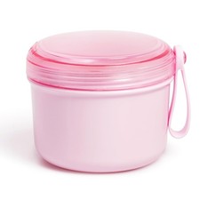 Denture Bath Case Cup Box Holder Storage Soak Container with Strainer pink