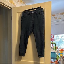 J Jill High-Rise Stretch Denim Legging Jeans Dark Blue 5-Pocket Button Zip Women