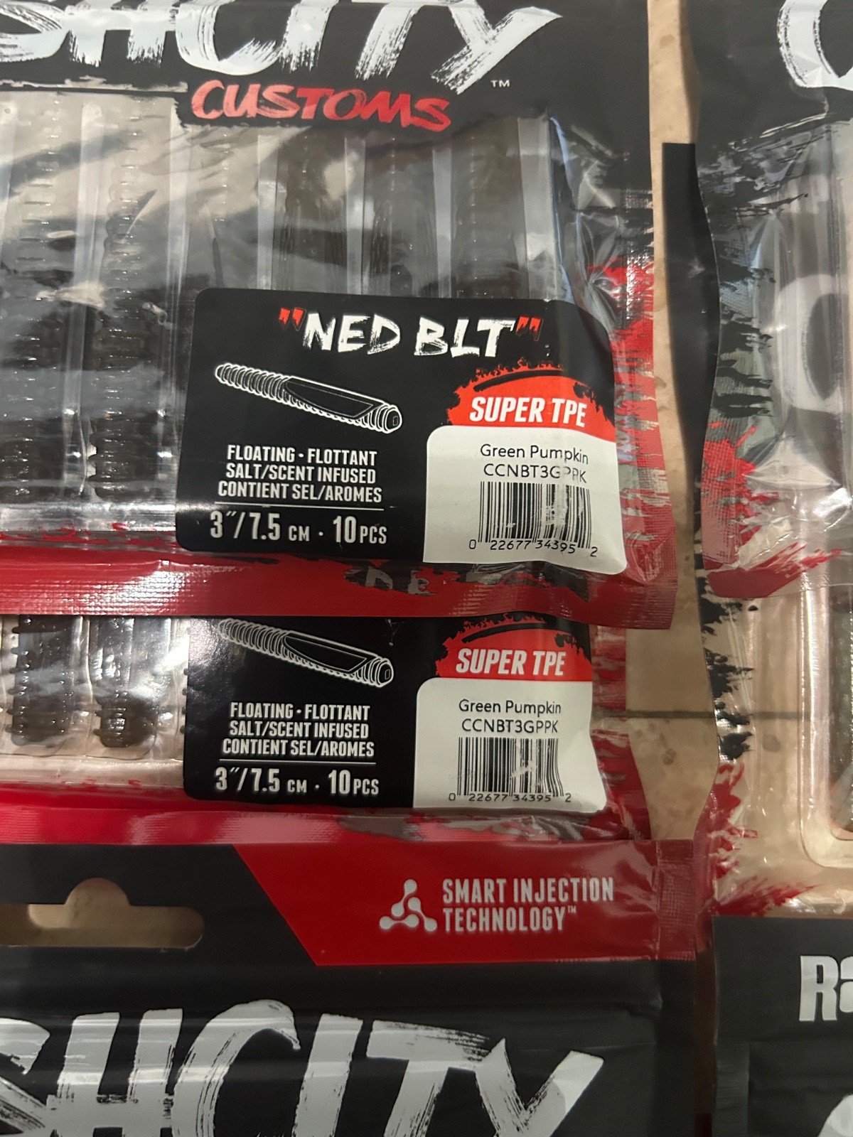 LOT OF 10 Packs Of Rapala Crush City Customs 3” NED BLT BAMA CRAW GREEN PUMPKIN