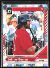 Johnny Damon 2024 Donruss Optic Cracked Ice Prizm /25 #71 Boston Red Sox