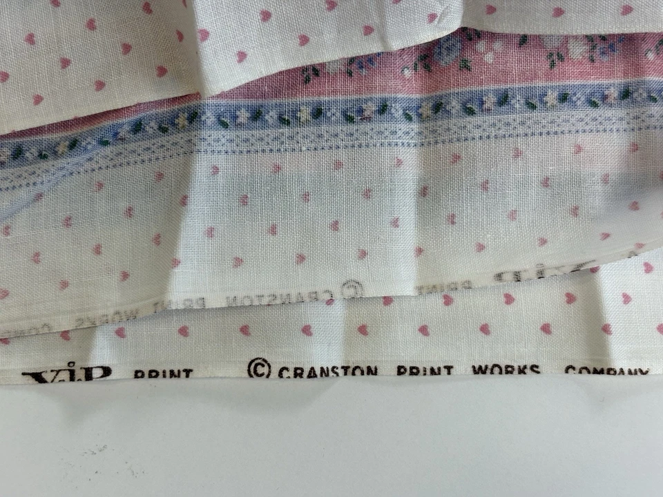 Cat Kitty Pillow Quilt Fabric Panel Pink Blue VIP Cranston Print Works 80’s Vtg - Image 4 of 4