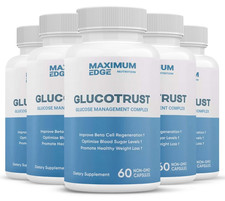 GLUCOTRUST Capsules, Glucotrust Blood Sugar Supplement Max Edge Formula (5 Pack)