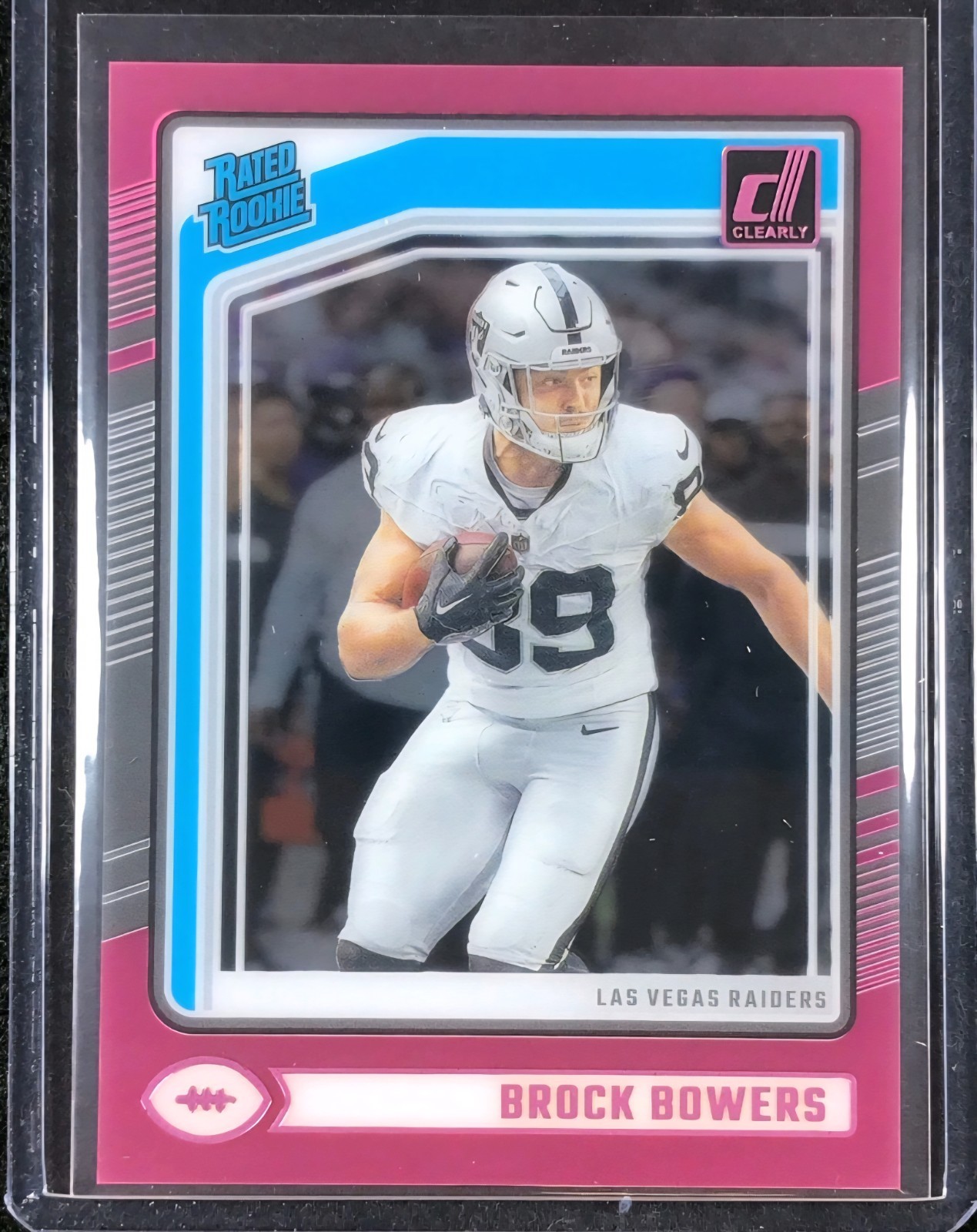 2024 Clearly Donruss Football BROCK BOWERS Rated Rookie Pink #57 2A