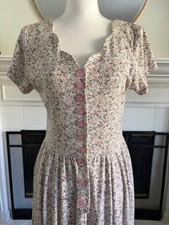 Carol Anderson Dress Womens Sz 6 Floral Cottagecore Vintage 1980s