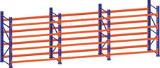 2m (L) 2m (H) 0.9m (D) Warehouse Shop Storage Archive Shelving Racking 3 bays
