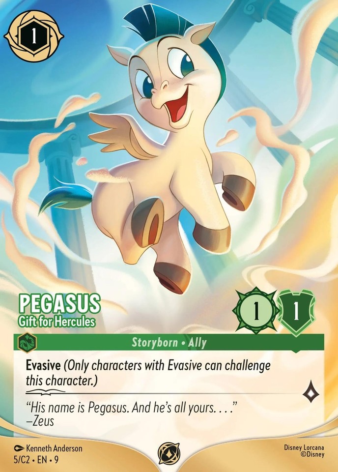 Pegasus - Gift For Hercules 5 Disney Lorcana Promo Cards for sale