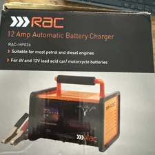 Battery Charger, RAC Heavy Duty 12AMP Automatic car&bike battery charger 6v &12v