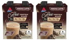 Atkins Protein Shake, Mocha Latte, Keto Friendly, Gluten Free, 8 Ct