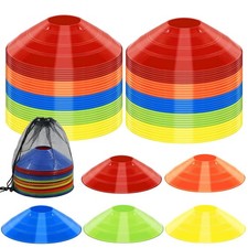 60 Pcs Disc Cones Training Cones Agility Soccer Cones with Carry Bag for Trai...