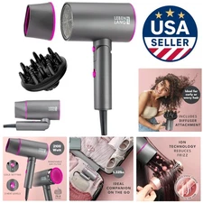 Compact Ionic Hair Dryer with Travel Bag - Anti-Frizz Design for All Hair Types