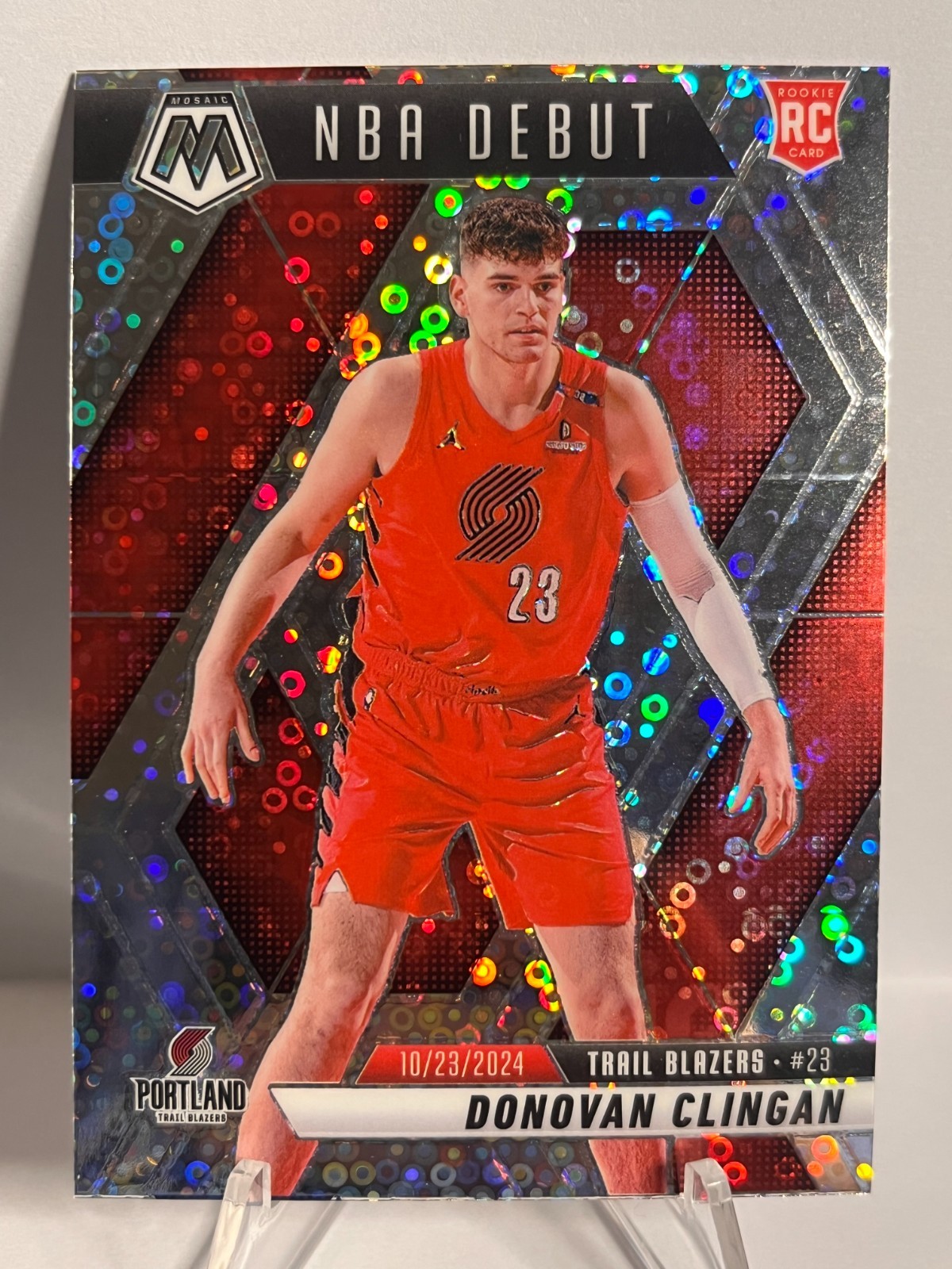 2024-25 Panini Mosaic Donovan Clingan NBA Debut Fast Break #261 - Trail Blazers
