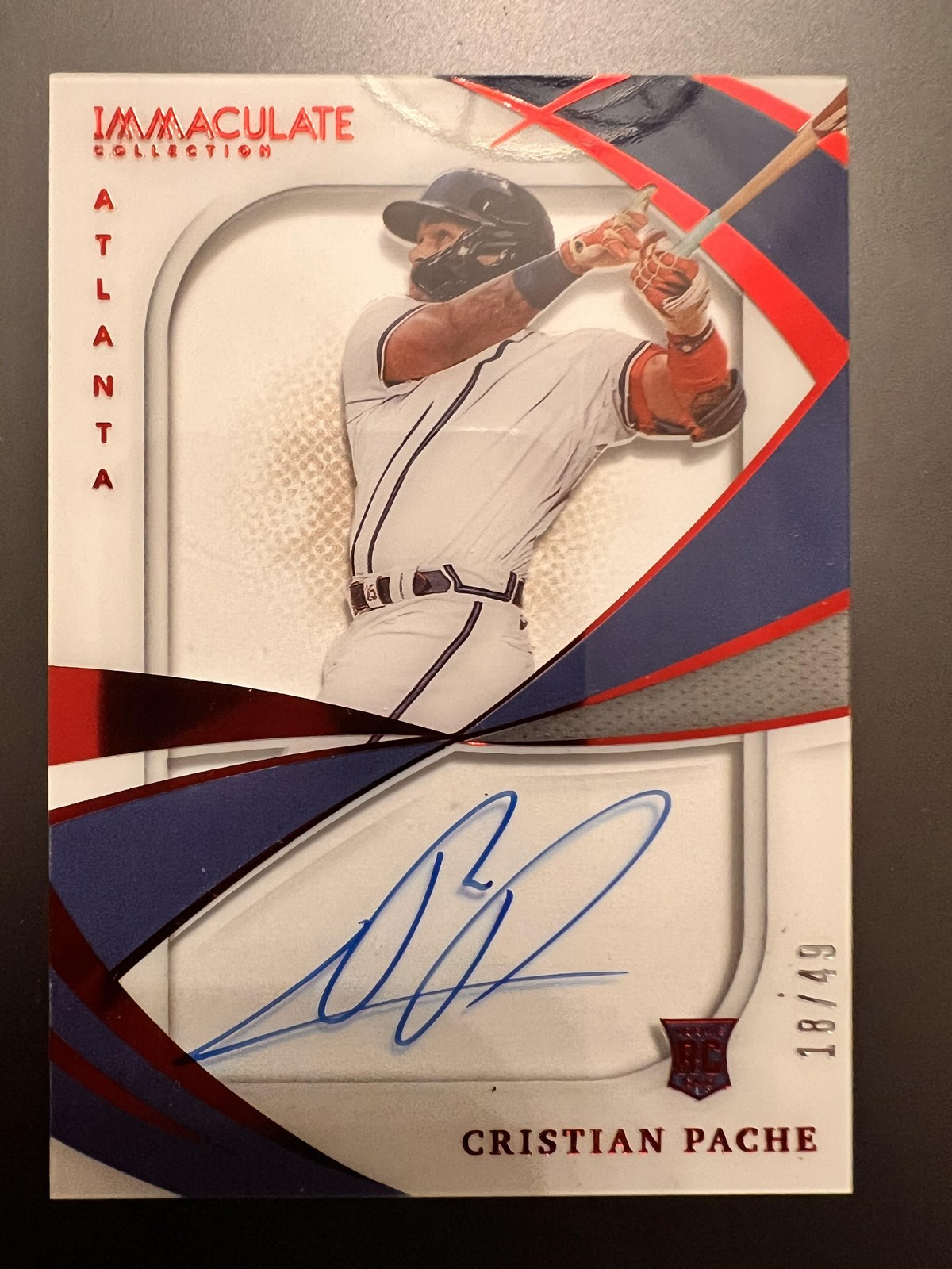 2021 Panini Immaculate Collection #SS-CP Cristian Pache Shadowbox Sig. Red #/49