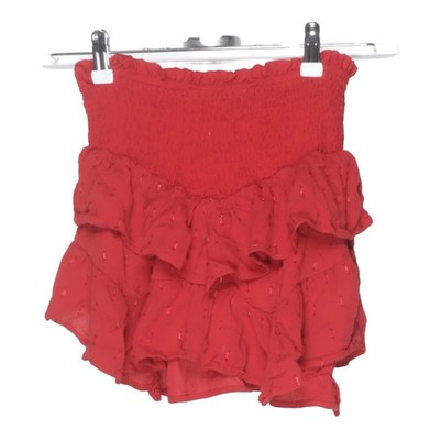 H&M, Rock, Größe: 158, Rot, Metallfaser/Viskose, Gepunktet, Mädchen #IkF