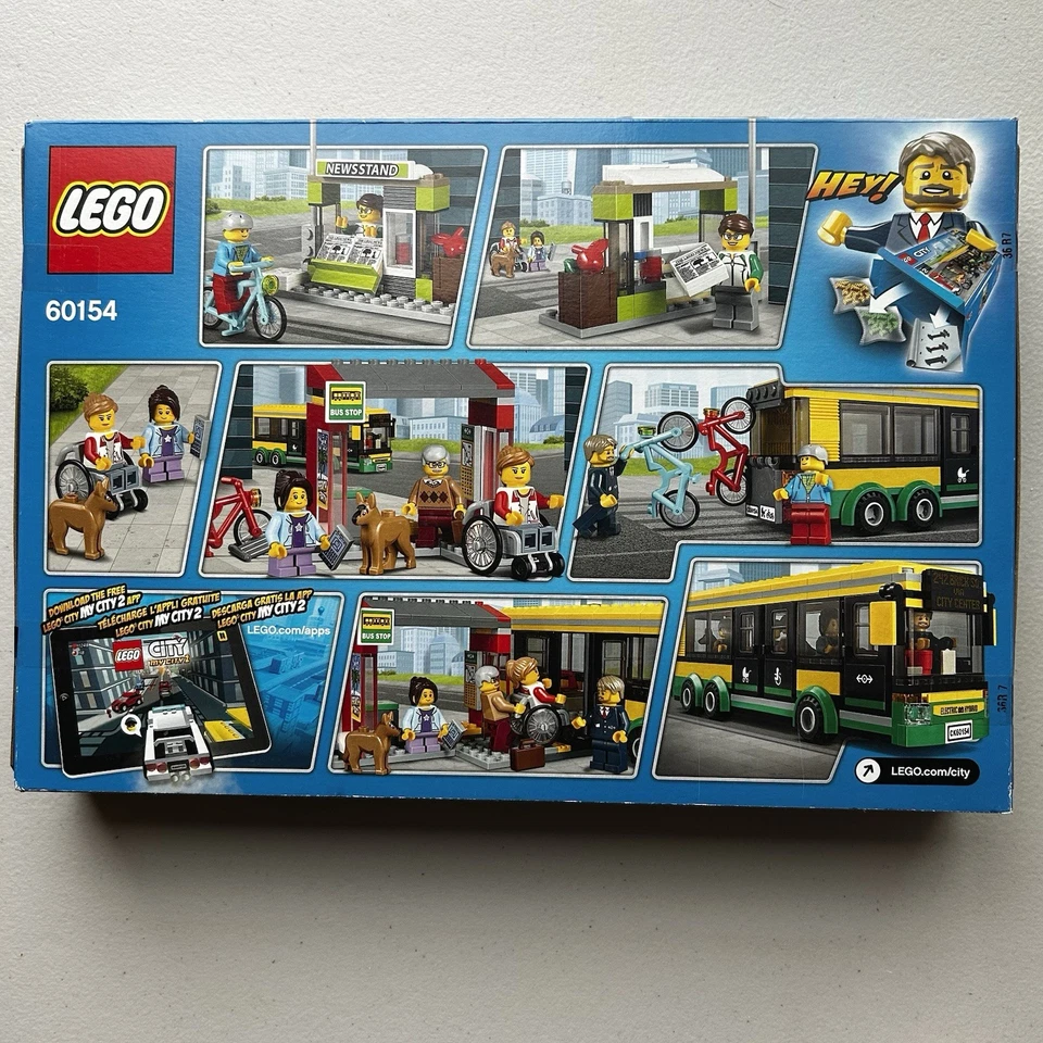 LEGO City: Bus Station (60154) New Sealed Retired *Store Stickers On Box* - Image 2 of 4