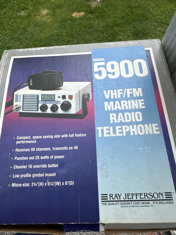 Rare Vintage Ray Jefferson Model 5900 VHF/FM Marine Radiotelephone 