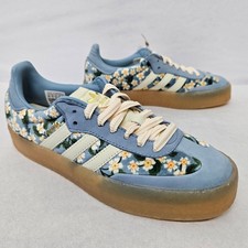 Adidas Sambae x Liberty London Sneakers JQ6046 Blue Floral Women's Size 7.5