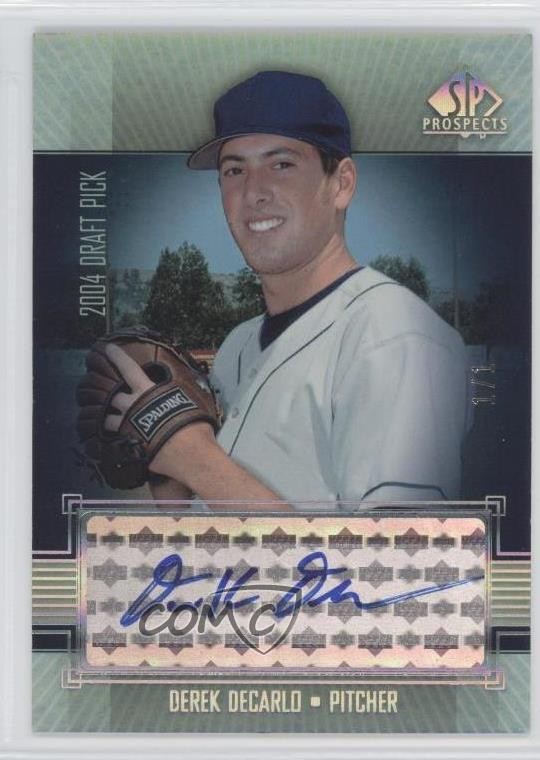 2004 SP Prospects Platinum 1/1 Derek DeCarlo #DD Rookie Auto RC 1i0