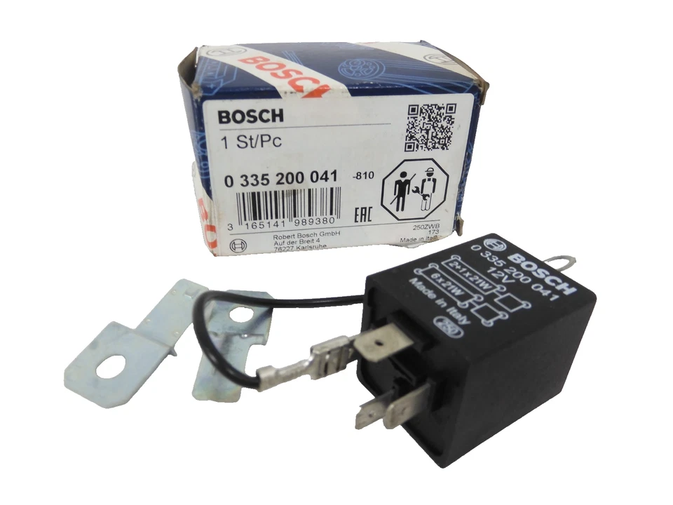 (512) BOSCH 0335200041 Relais De Clignotant Pour VW AUDI SEAT BMW FORD VOLVO - Photo 2/2