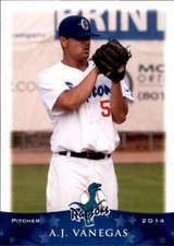 2014 Ogden Raptors Grandstand #35 A.J. Vanegas Alameda California Baseball Card