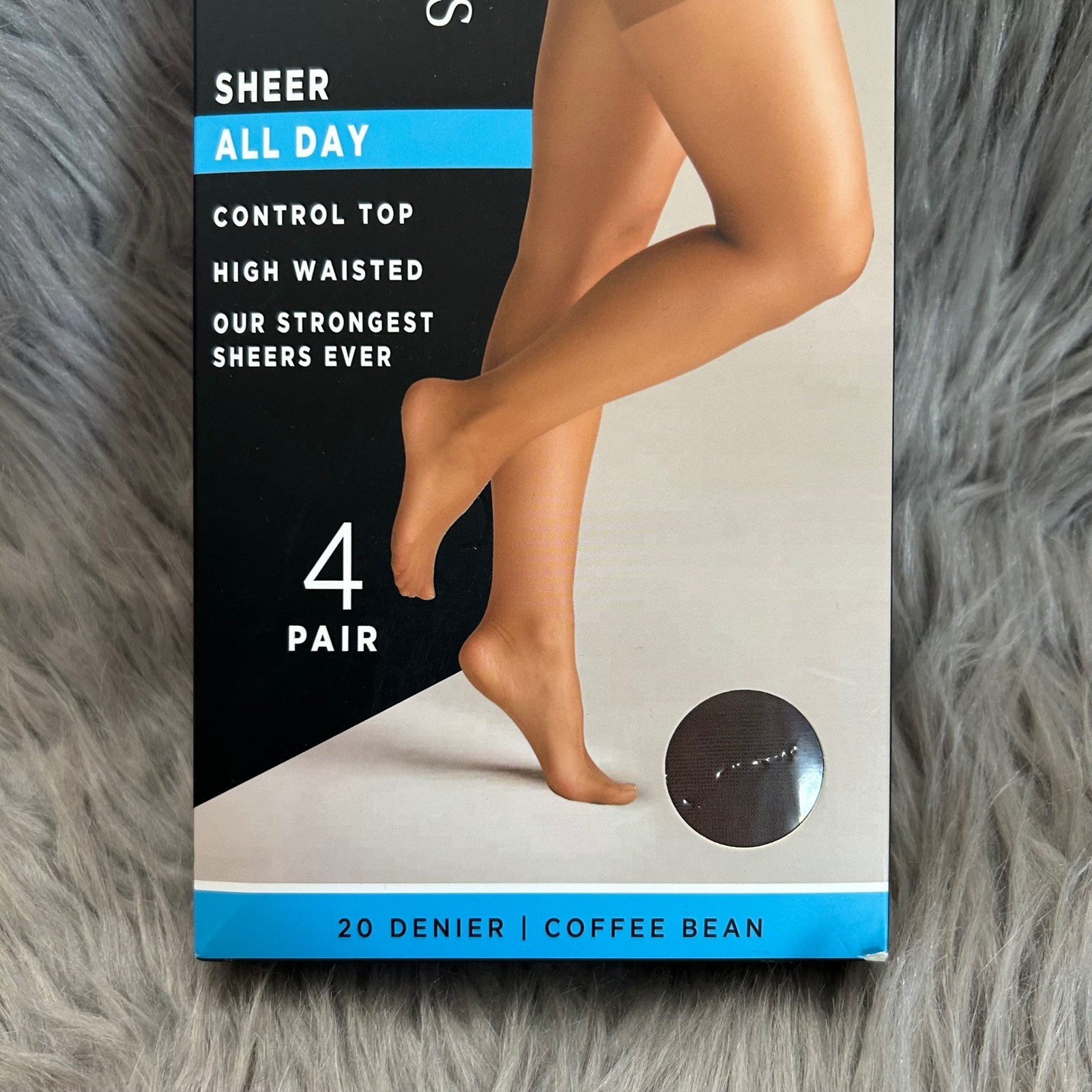 Silk Impressions Sheer Control Top Womens Size Large Coffee Bean  High Waisted