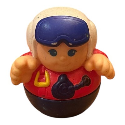 Vintage 1987 Weeble Wobble Parachuter Sky Diver Person Replacement Playskool