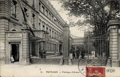 Ak Puteaux Hauts de Seine, Fabrique d'Armes,  Artillerie,... - 5012419